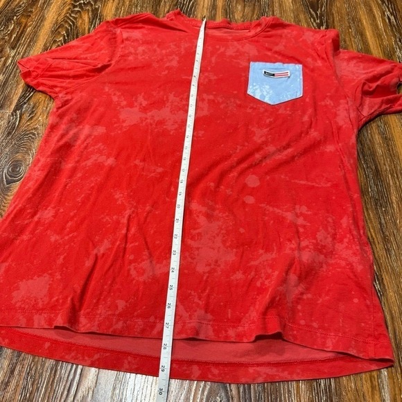 Nike Red Short Sleeve Tee Shirt Blue Pocket‎ USA Mens XL - Picture 4 of 4